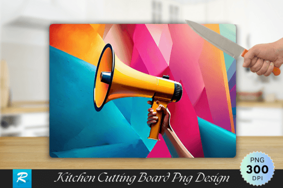 Holding Megaphone Cutting Board Design