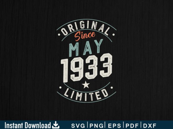 May 1933 Gifts 91st Birthday Shirt