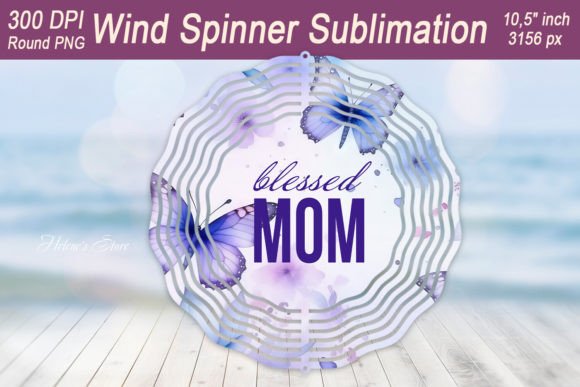 Mother’s Day Wind Spinner Designs PNG