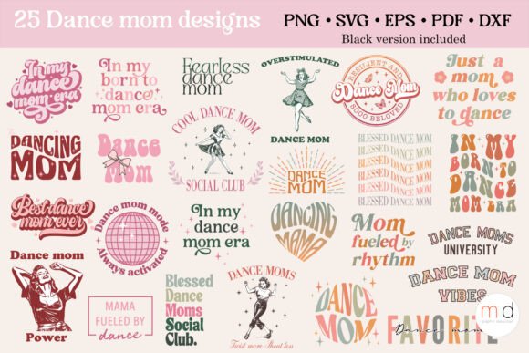 Retro Dance Mom SVG Bundle