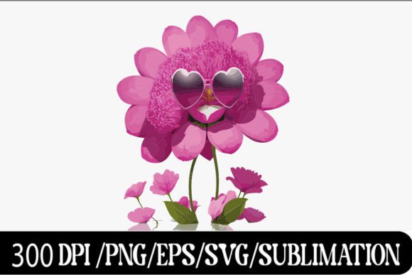 Self Love Retro Flower PNG Sublimation 1
